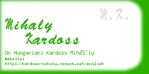 mihaly kardoss business card